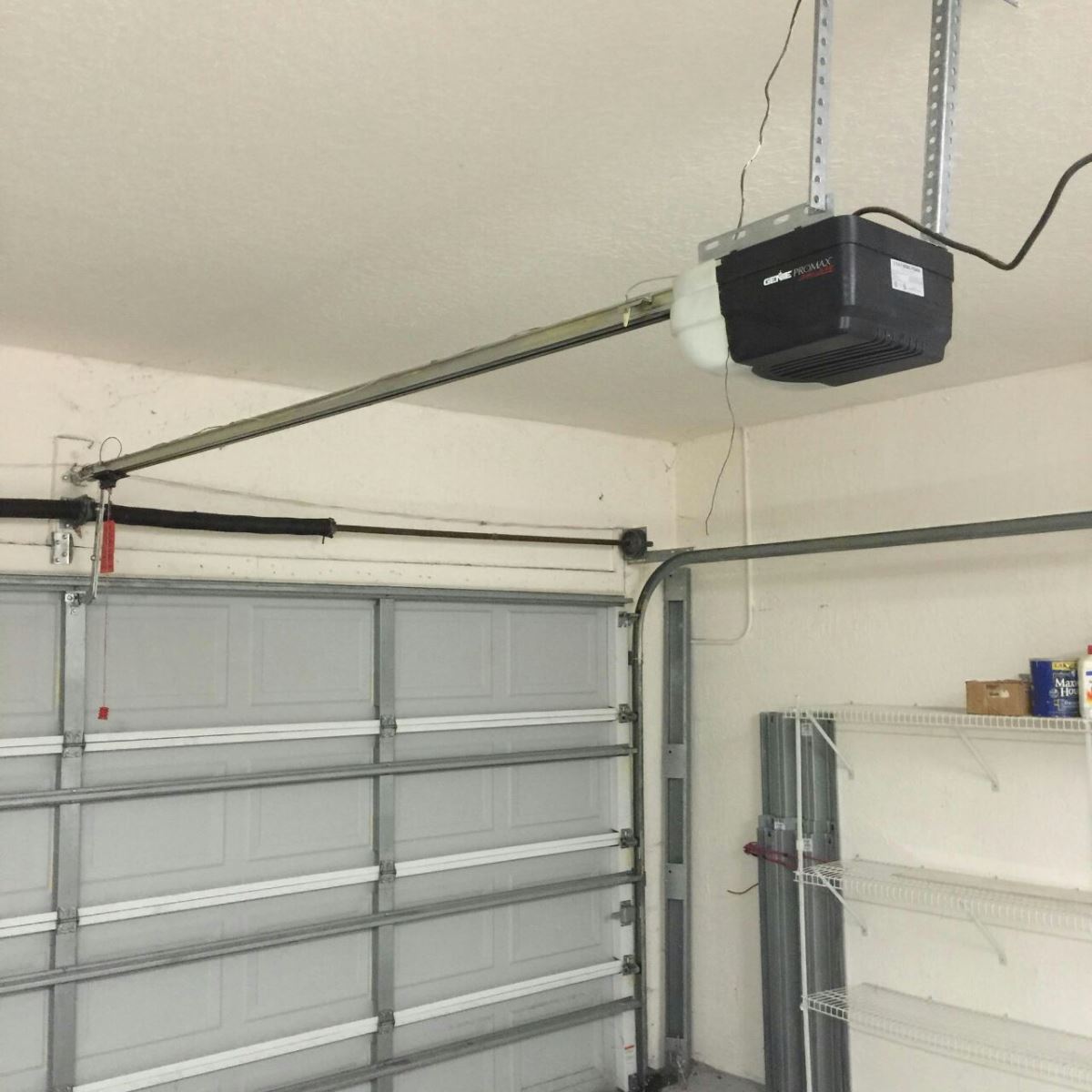 Modern Electric Garage Door Opener Maintenance with Simple Decor